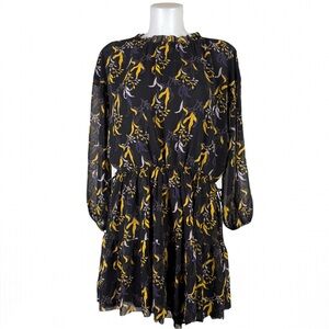 Le Fou Wilfred Leman Dress - Long Sleeve Flowing Mini Boho Style Dress